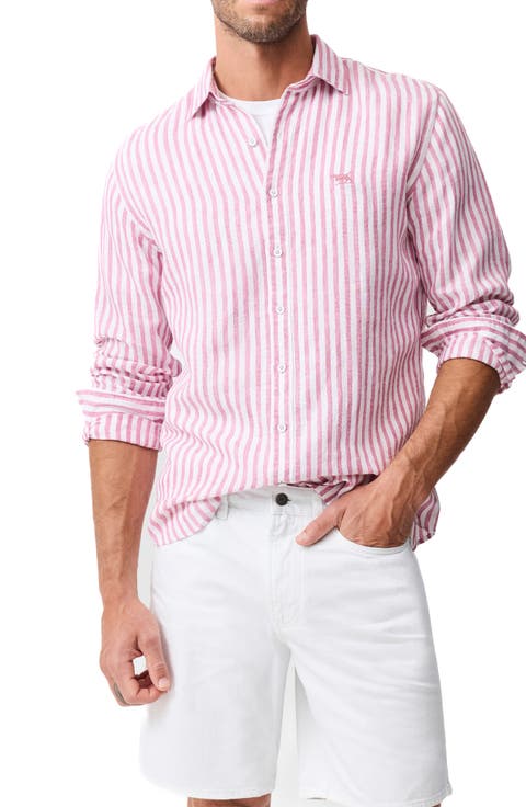 Seadown Original Fit Stripe Linen Button-Up Shirt