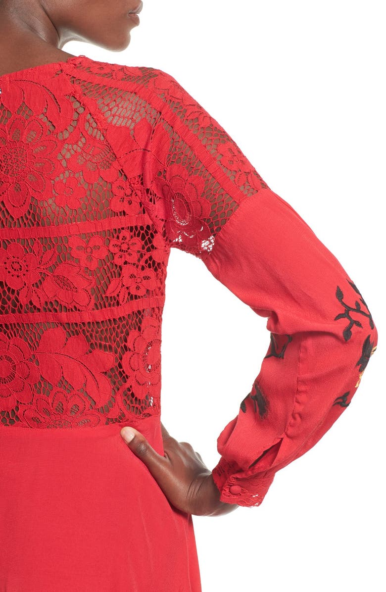 For Love & Lemons 'Isabella' Fit & Flare Dress, Alternate, color, 