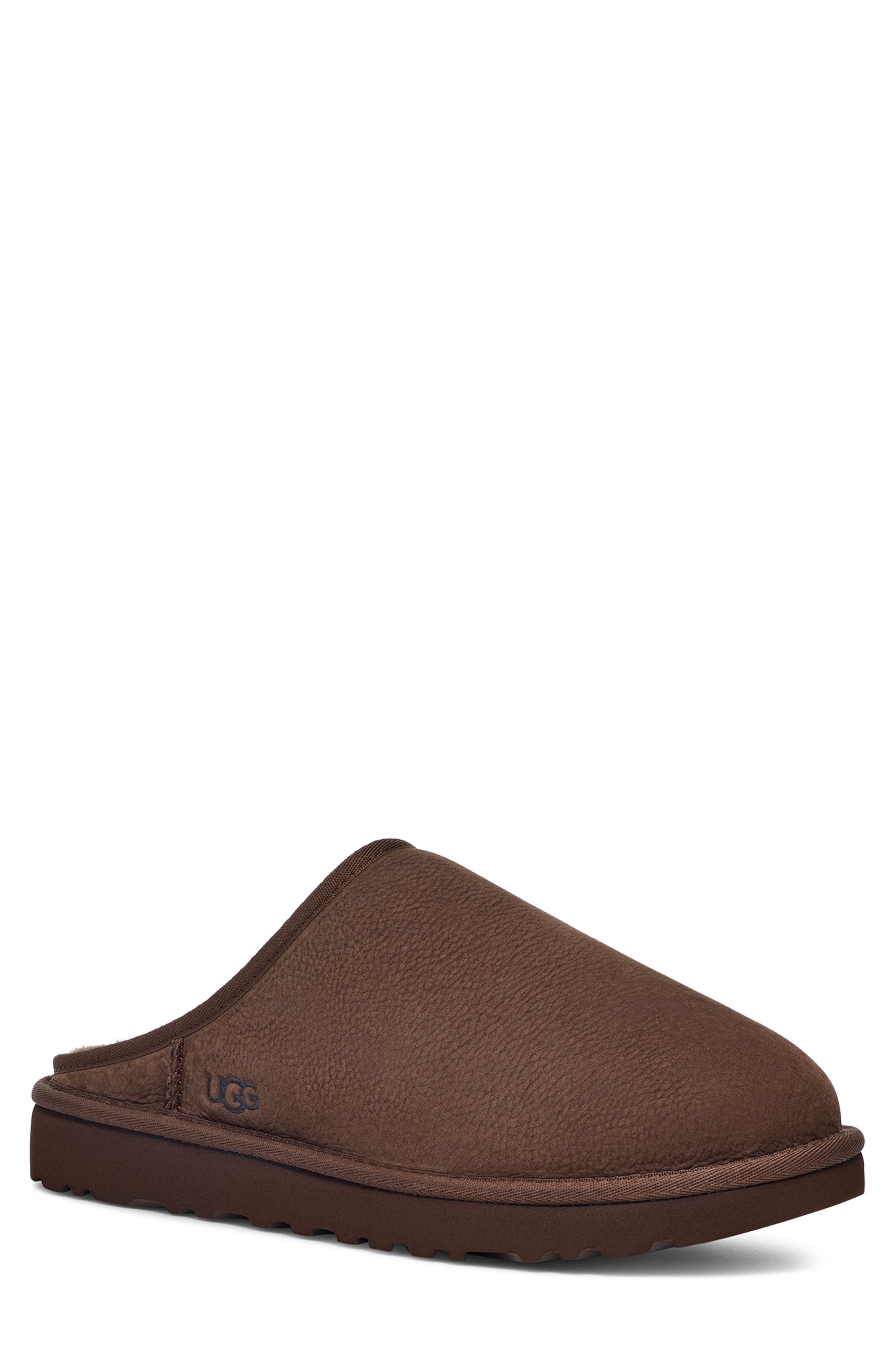 Classic Suede Slipper, Main, color, BURNT CEDAR