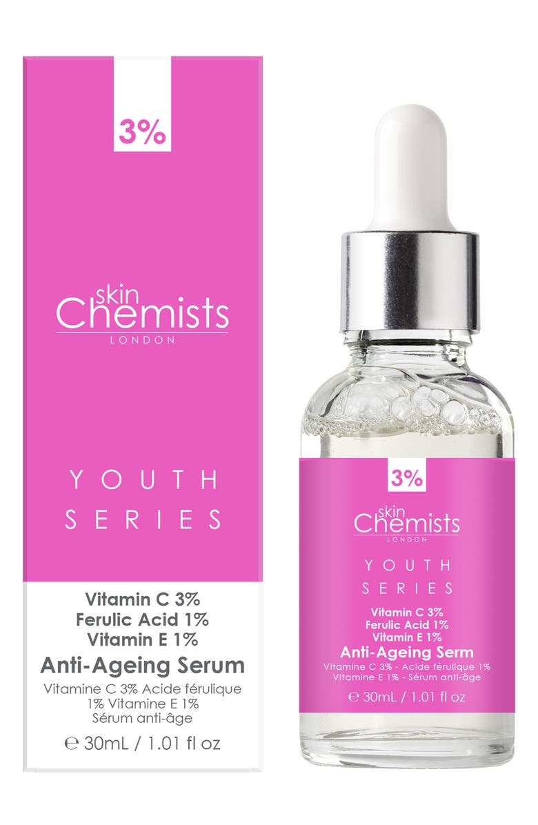 SKINCHEMISTS Anti-Aging Vitamin C, Ferulic Acid & Vitamin E Serum 30ml, Main, color, 