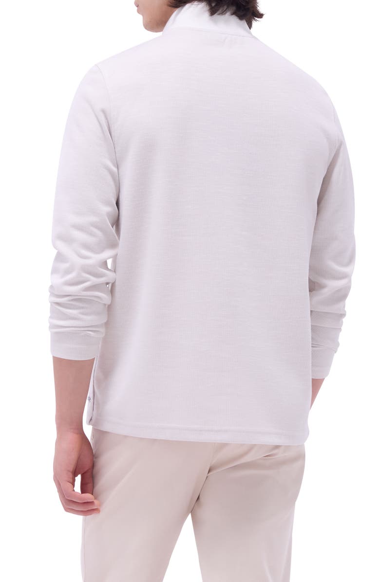 Bugatchi Quarter Zip Performance Pullover, Alternate, color, Chalk