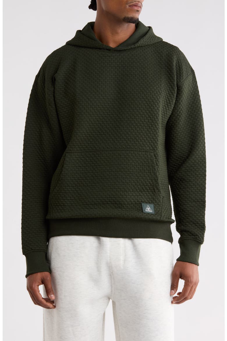 Textured Hoodie, Main, color, FOREST GREEN