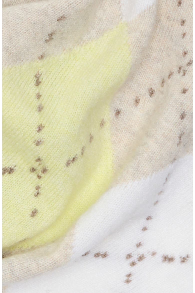 Clan Argyle Plaid Cashmere Triangle Scarf, Alternate, color, LUNAN SAND JU1629