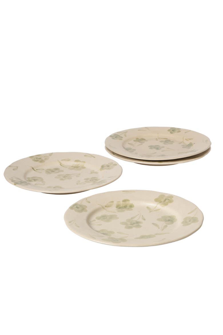 Porto Petals 10.8 Inch Dinner Plates Set of 4, Alternate, color, Green Orchid