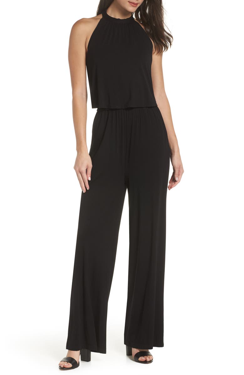 BB Dakota by Steve Madden BB Dakota One on One Sleeveless Stretch Jumpsuit, Main, color, 