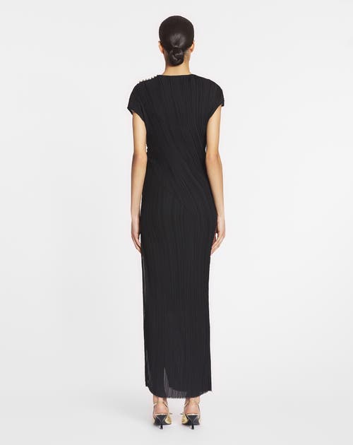 Lanvin Twist-detailing Midi Dress In Black