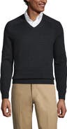 Lands' End School Uniform Young  Cotton Modal V-neck Sweater
