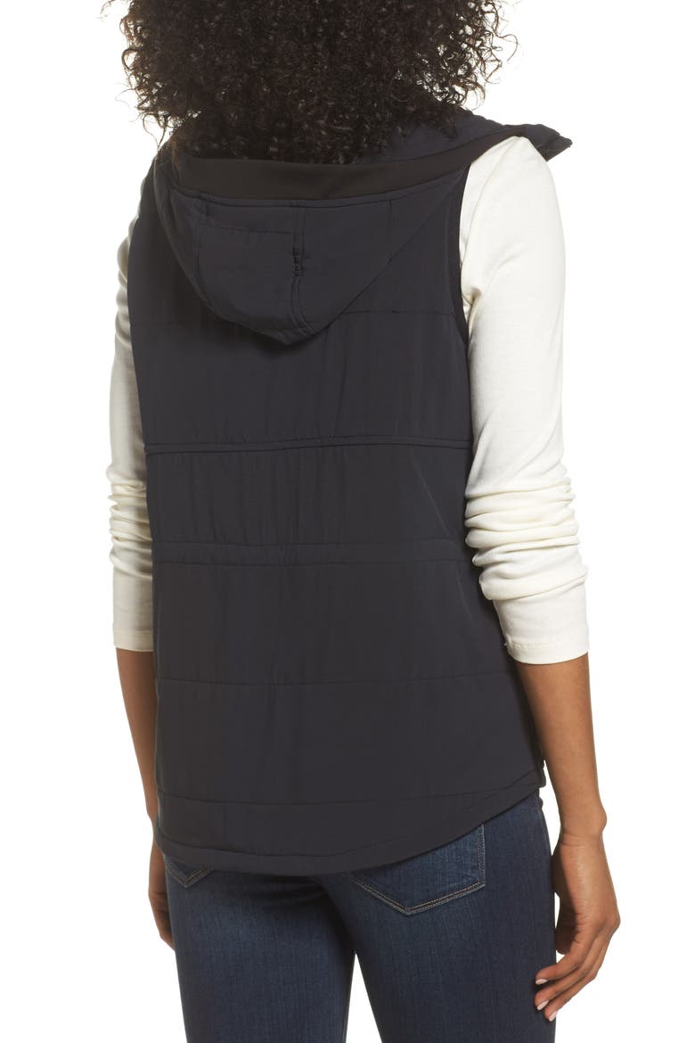 Mountain Sweatshirt Insulated Hooded Vest, Alternate, color, TNF BLACK