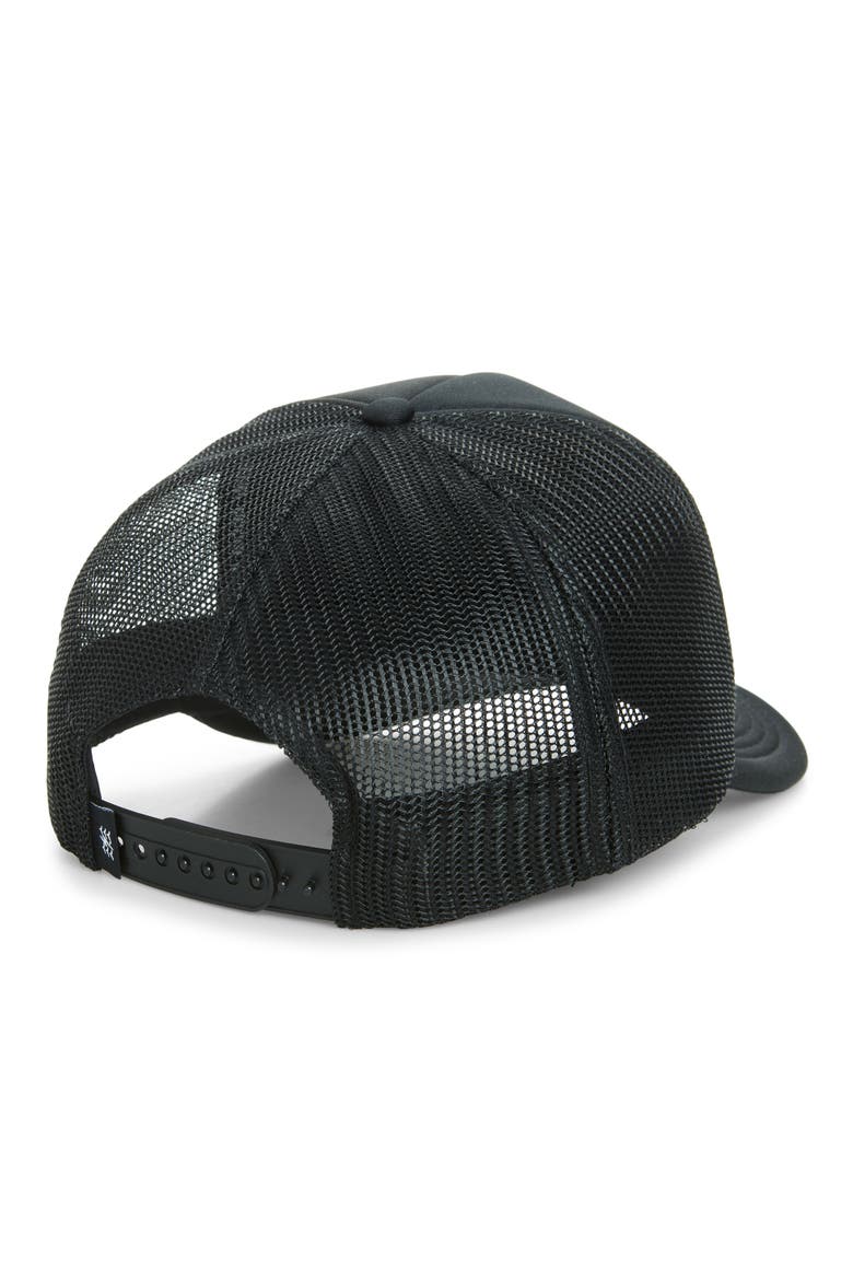 Road Trippin' Patch Trucker Hat, Alternate, color, BLACK