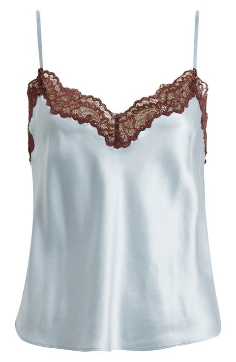 Lace Detail Silk Camisole