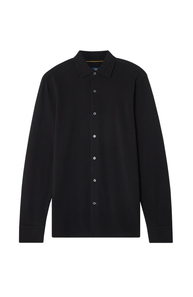 Robert Talbott Foster Long Sleeve Knit Shirt, Main, color, Black