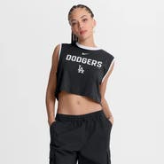 Nike Women's Nike Black Los Angeles Dodgers Primetime Loose Dri-FIT Cropped Tank Top