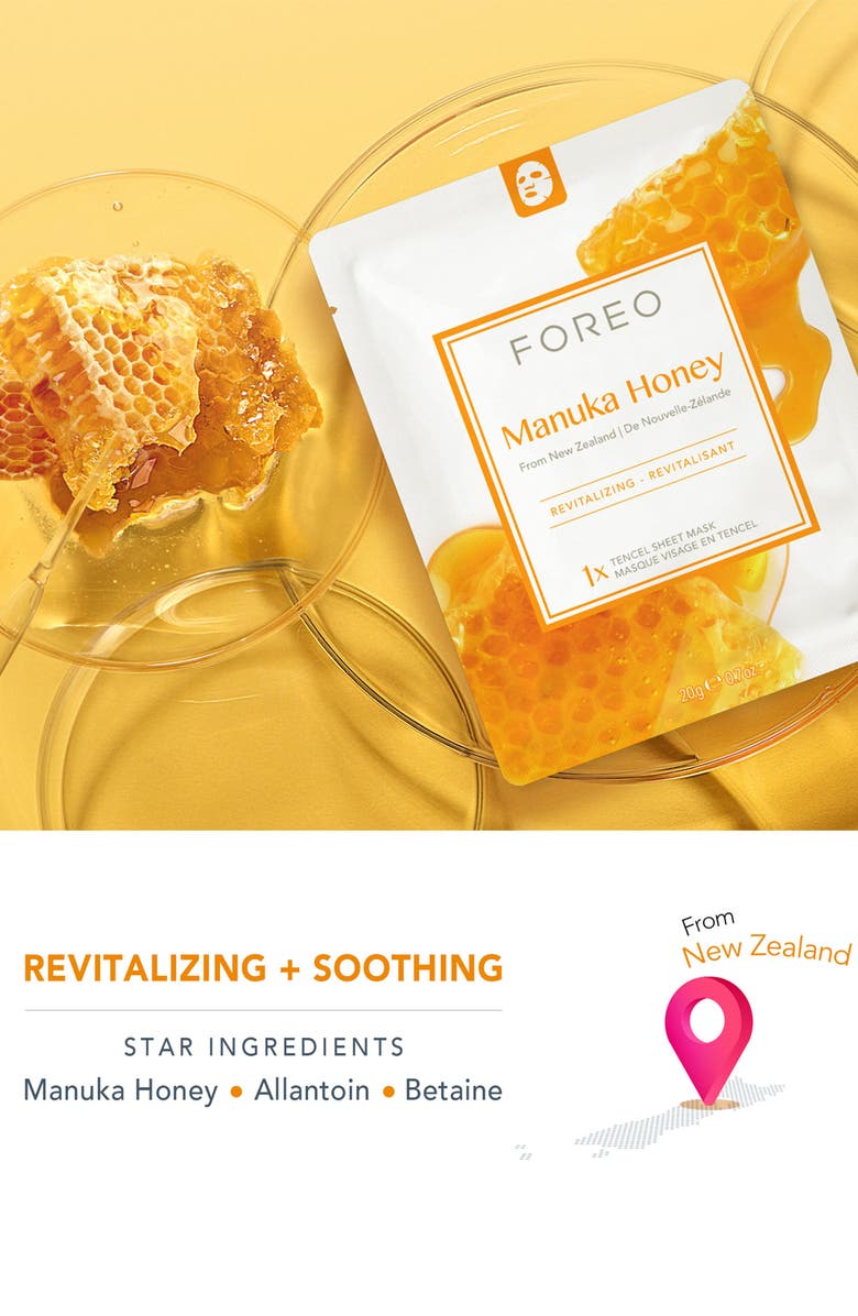 FOREO Farm To Face Sheet Mask - Manuka Honey x3, Alternate, color, NO COLOR