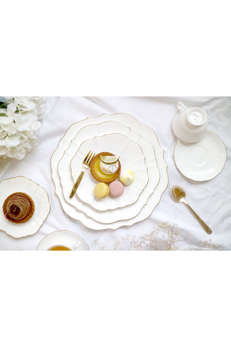 Amelie Charger Plate, Alternate, color, Brushed Gold