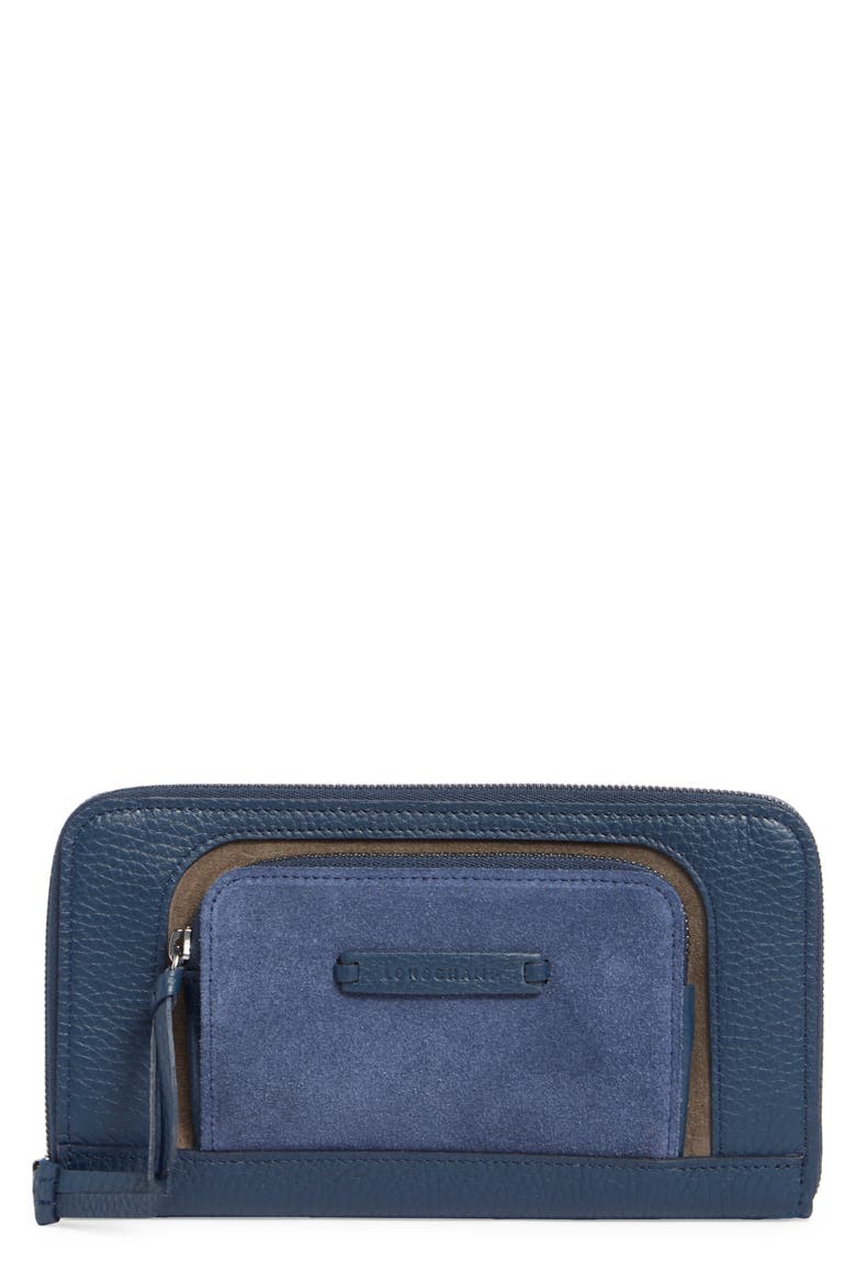 Le Roseau Zip Wallet, Main, color, PILOT BLUE