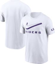 Nike Men's Nike White LSU Tigers Primetime 2-Hit Swoosh T-Shirt