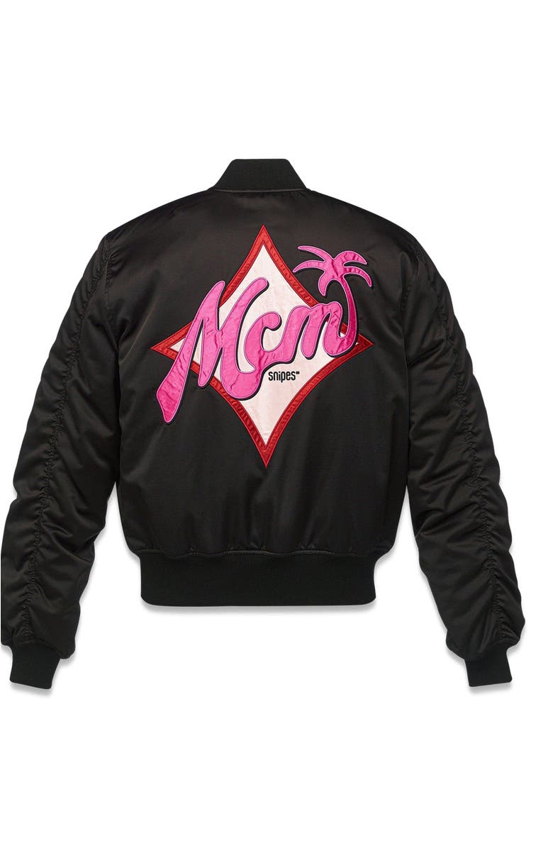 MCM x SNIPES Satin Bomber Jacket, Alternate, color,