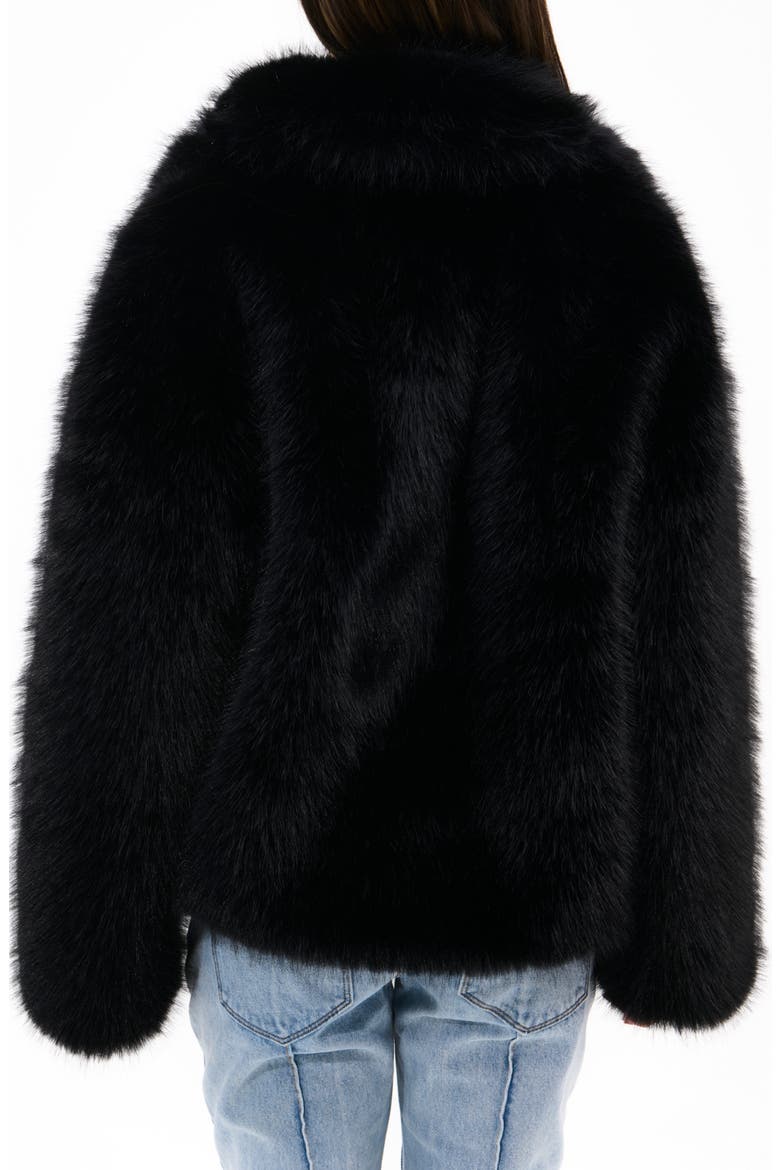 Regina Faux Fur Jacket, Alternate, color, BLACK