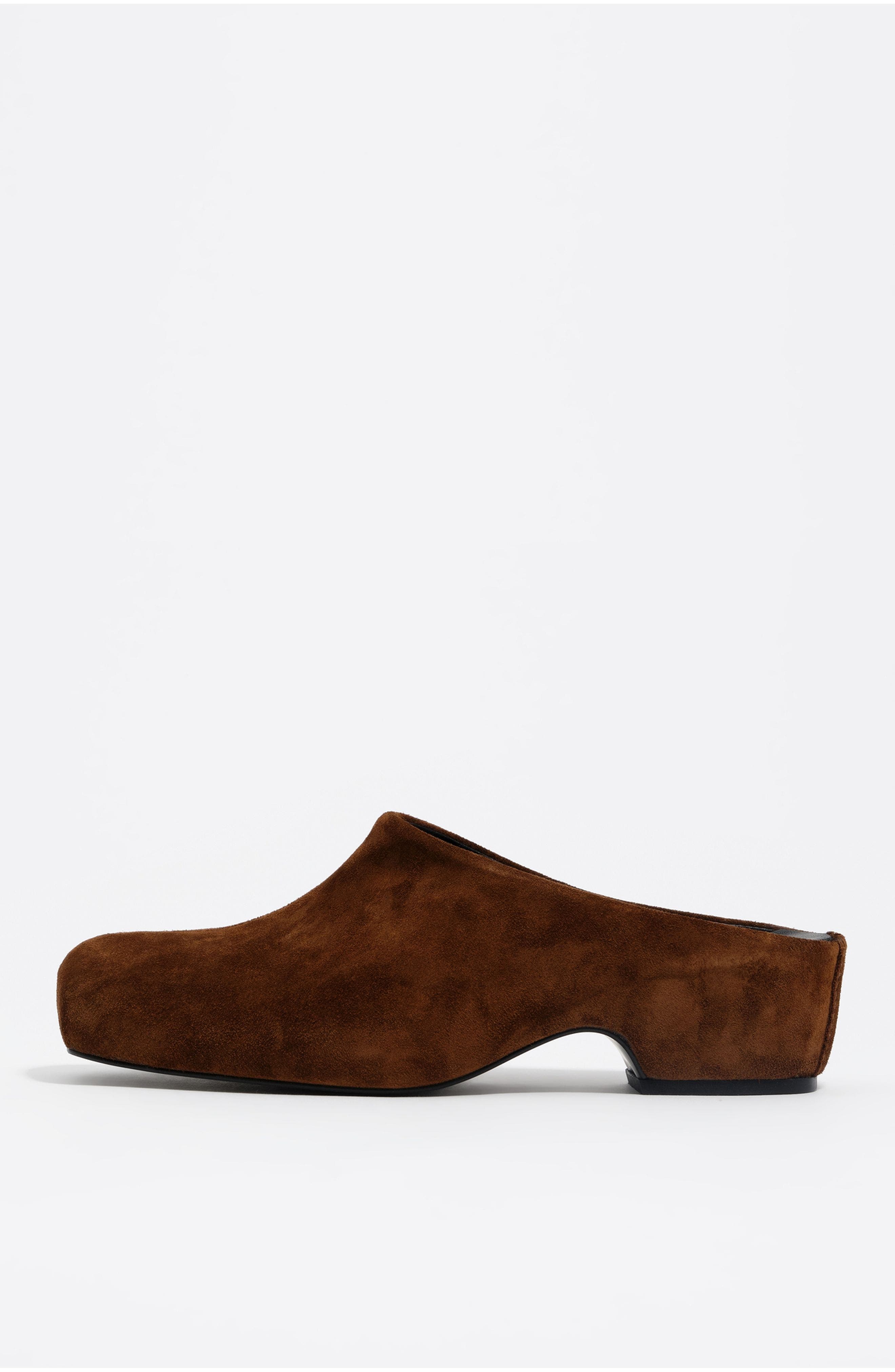 Bimba y Lola Suede Clog, Main, color, Dark Brown