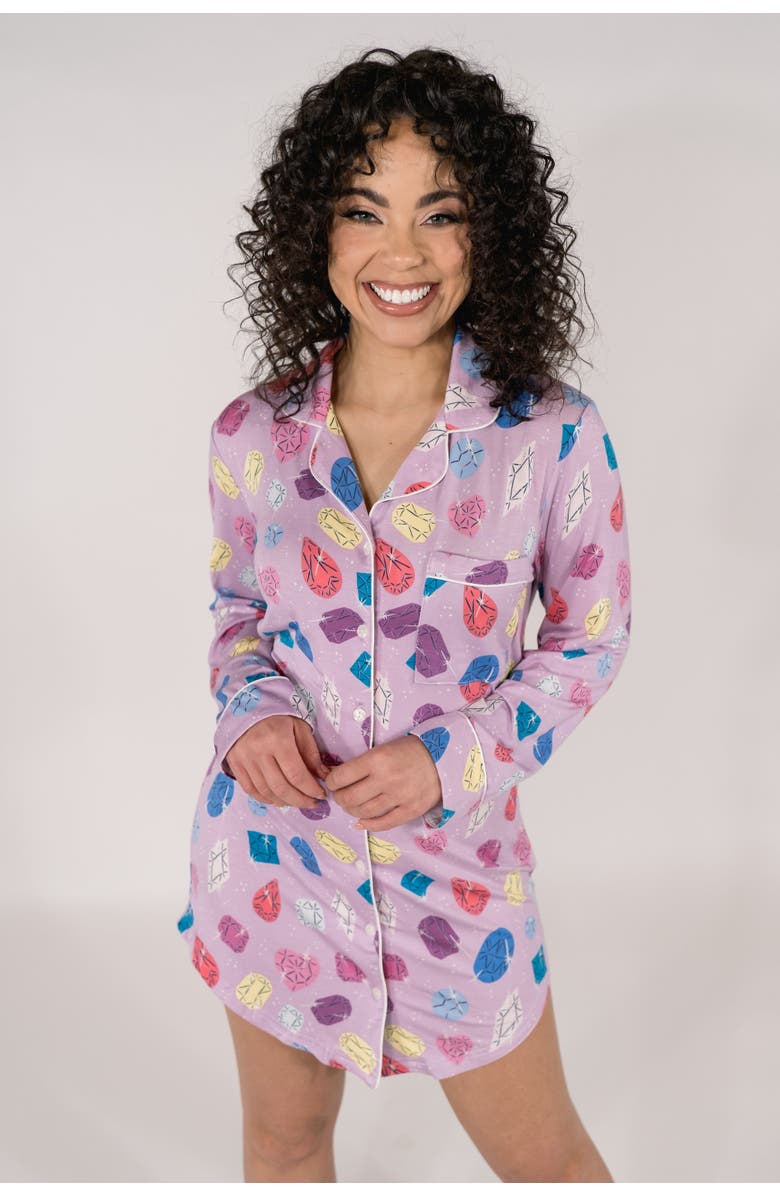 In My Sundays Sleep Dress, Main, color, Bejeweled In Amethyst