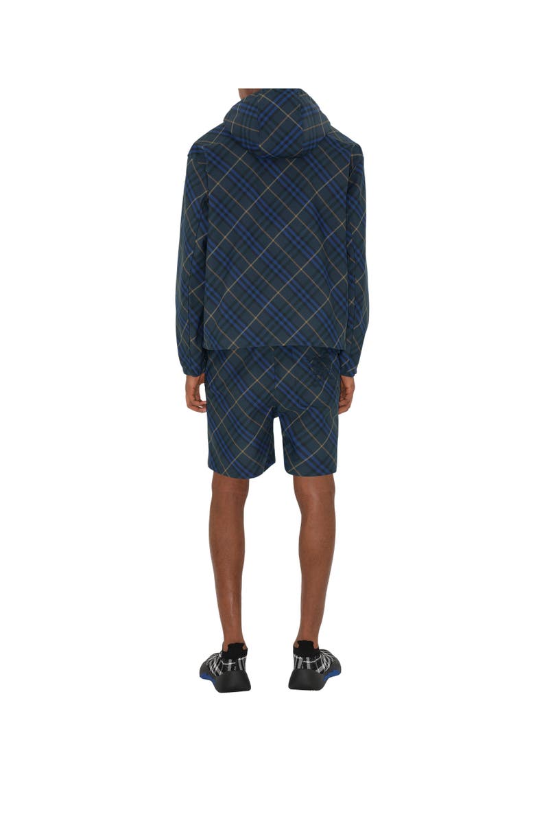 Burberry Check Twill Shorts, Alternate, color, Midnight