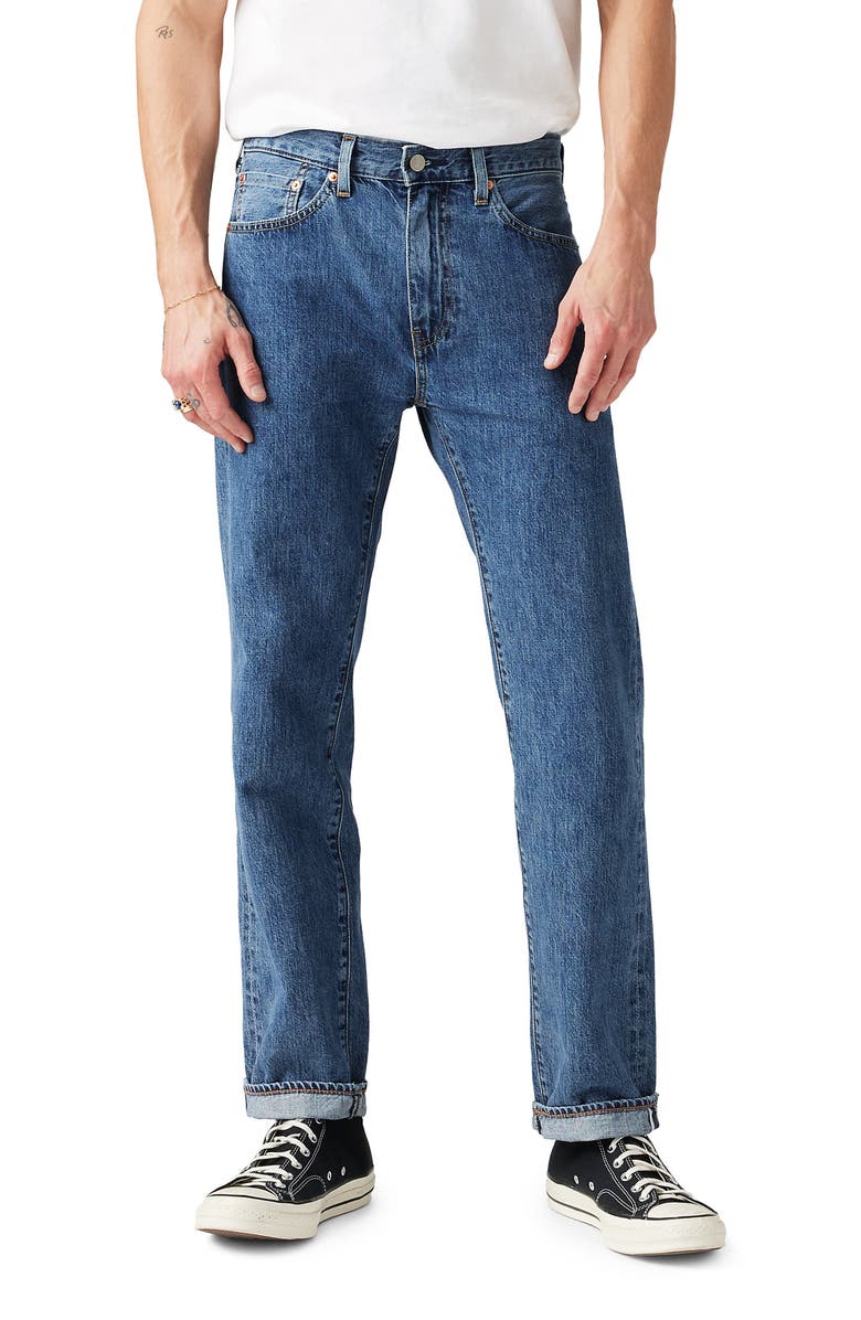 Levi's<sup>®</sup> 505<sup>™</sup> Relaxed Straight Leg Selvedge Jeans, Main, color, All My Days Selvedge