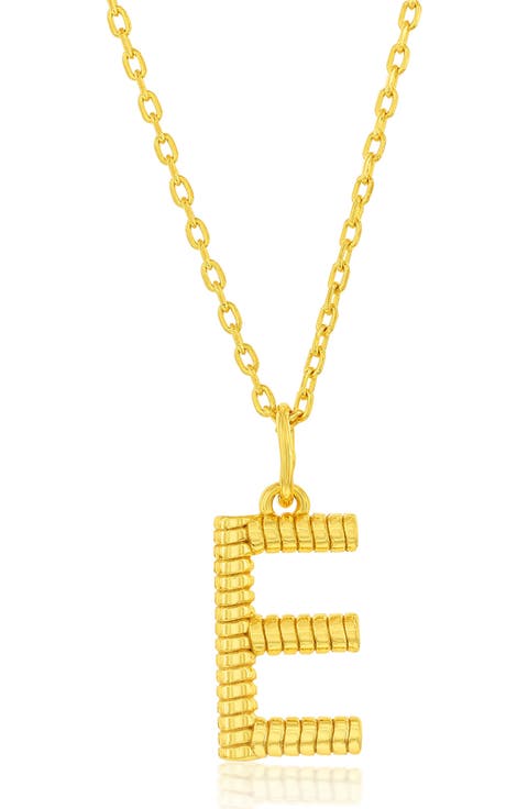 Croissant Initial Pendant Necklace