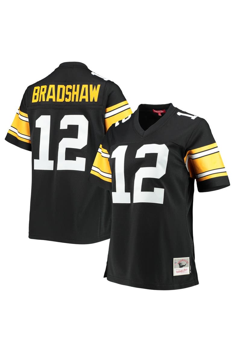 Women's Mitchell & Ness Terry Bradshaw Black Pittsburgh Steelers Legacy Replica Player Jersey, Main, color, Black