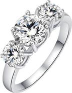 DLORIA Blair Three Stone Cubic Zirconia Ring