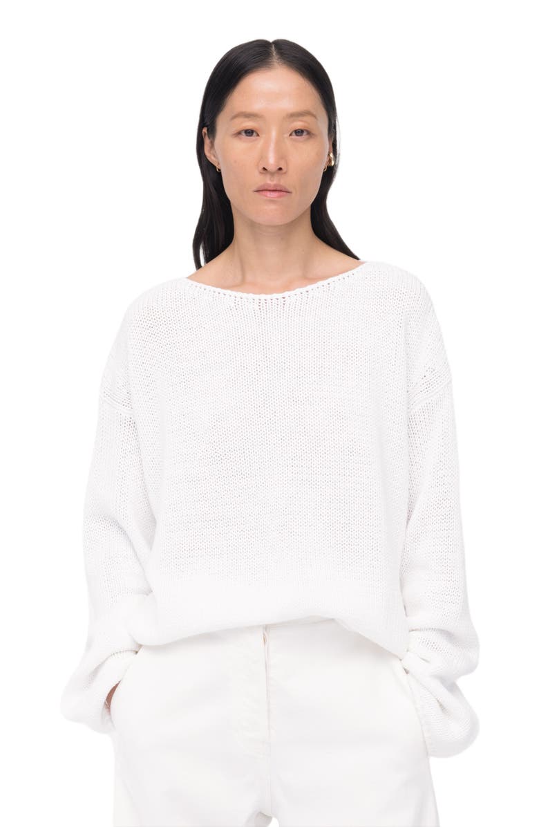 Another Tomorrow Draped Knit Sweater, Alternate, color,