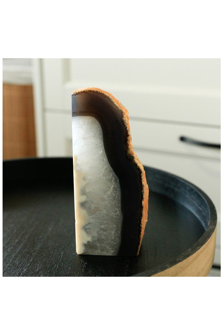 Large Agate Bookend, Alternate, color, GREY