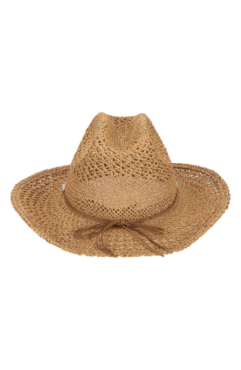 San Diego Hat Coastal Straw Cowboy Hat, Alternate, color, Toast