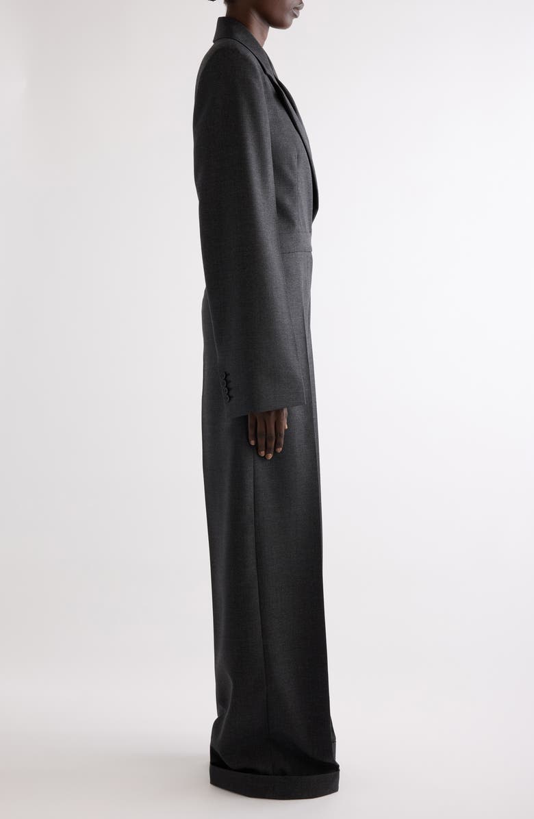 Givenchy Long Sleeve Silk Jumpsuit, Alternate, color, Grey Mix
