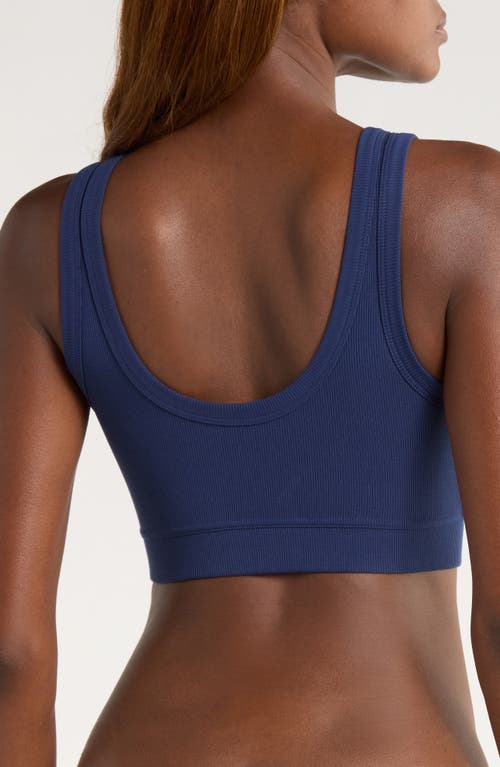 Tomboyx Essentials Rib Sports Bra In Blue