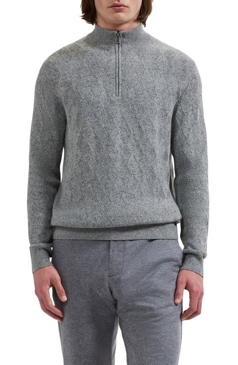 Wool & Cashmere Blend Quarter Zip Sweater