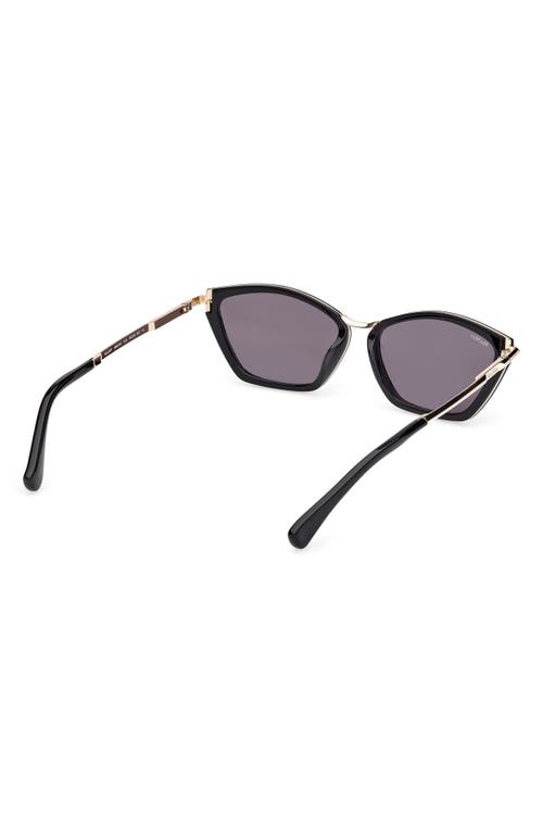 Max Mara Miller 54mm Round Sunglasses In Black
