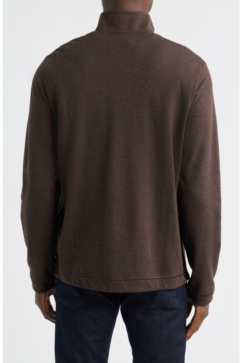 Icon Reversible Quarter Zip, Alternate, color, BROWN/ BLUE