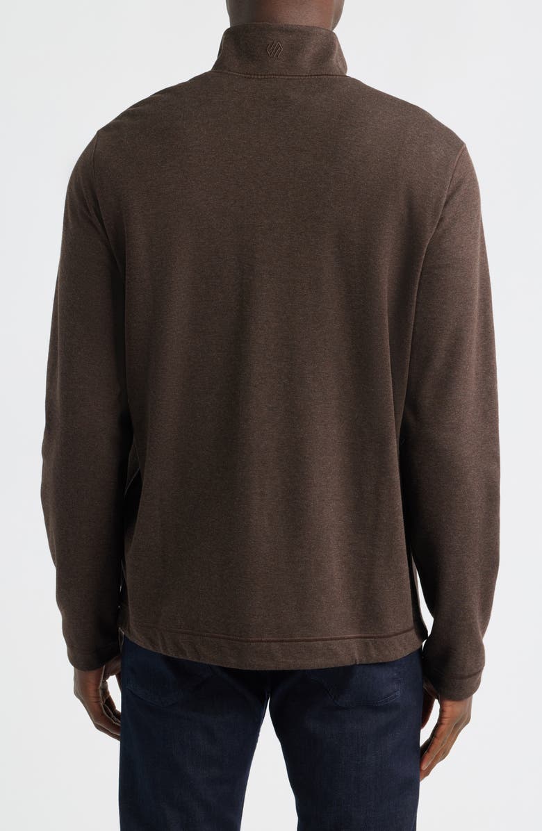 Johnston & Murphy Icon Reversible Quarter Zip, Alternate, color, Brown/ Blue
