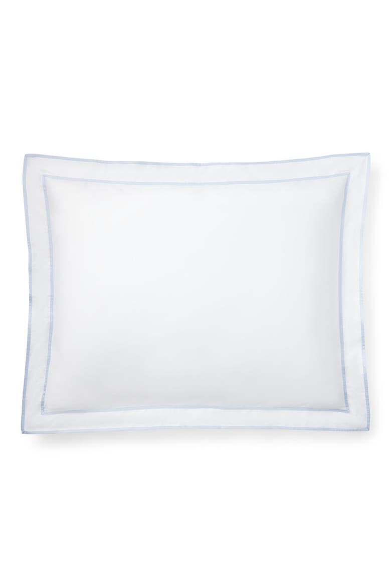Spencer Border Sateen Sham, Main, color, BLUE CORNFLOWER