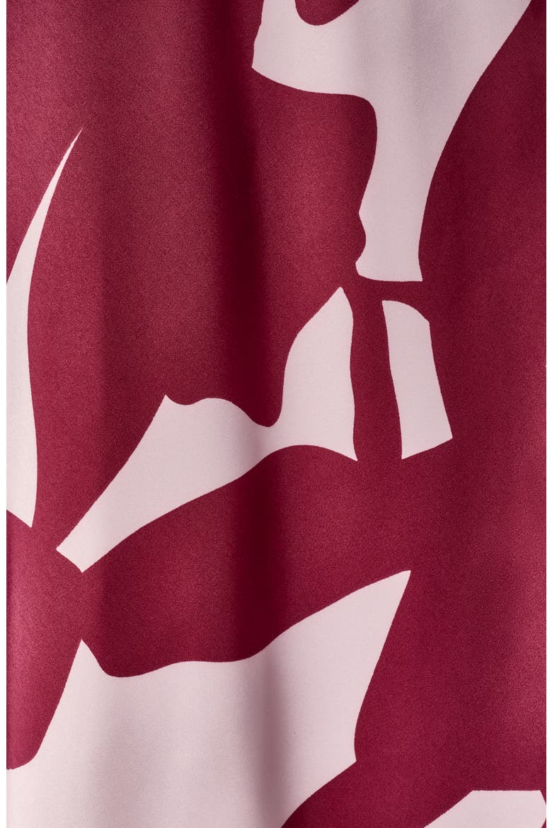Print Twist Front Halter Midi Dress, Alternate, color, SANGRIA/ LI