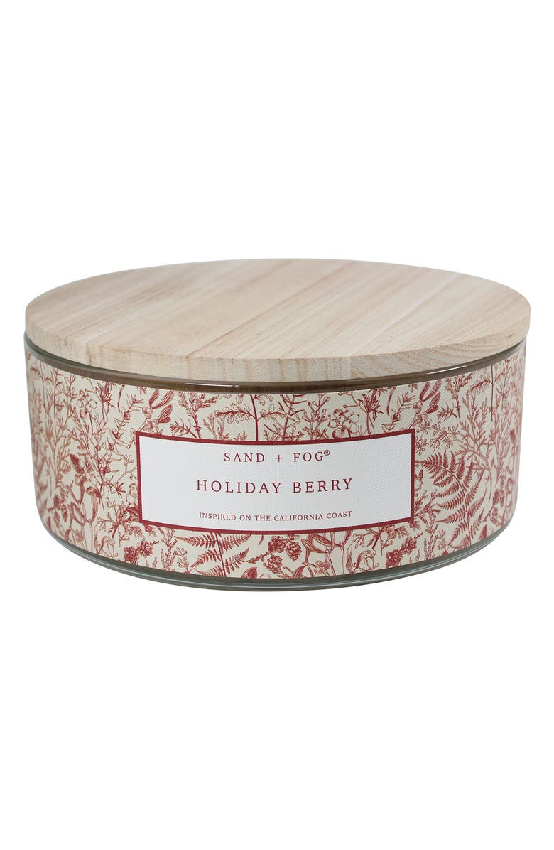 SAND AND FOG Holiday Berry Seven-Wick Candle, Main, color, Red