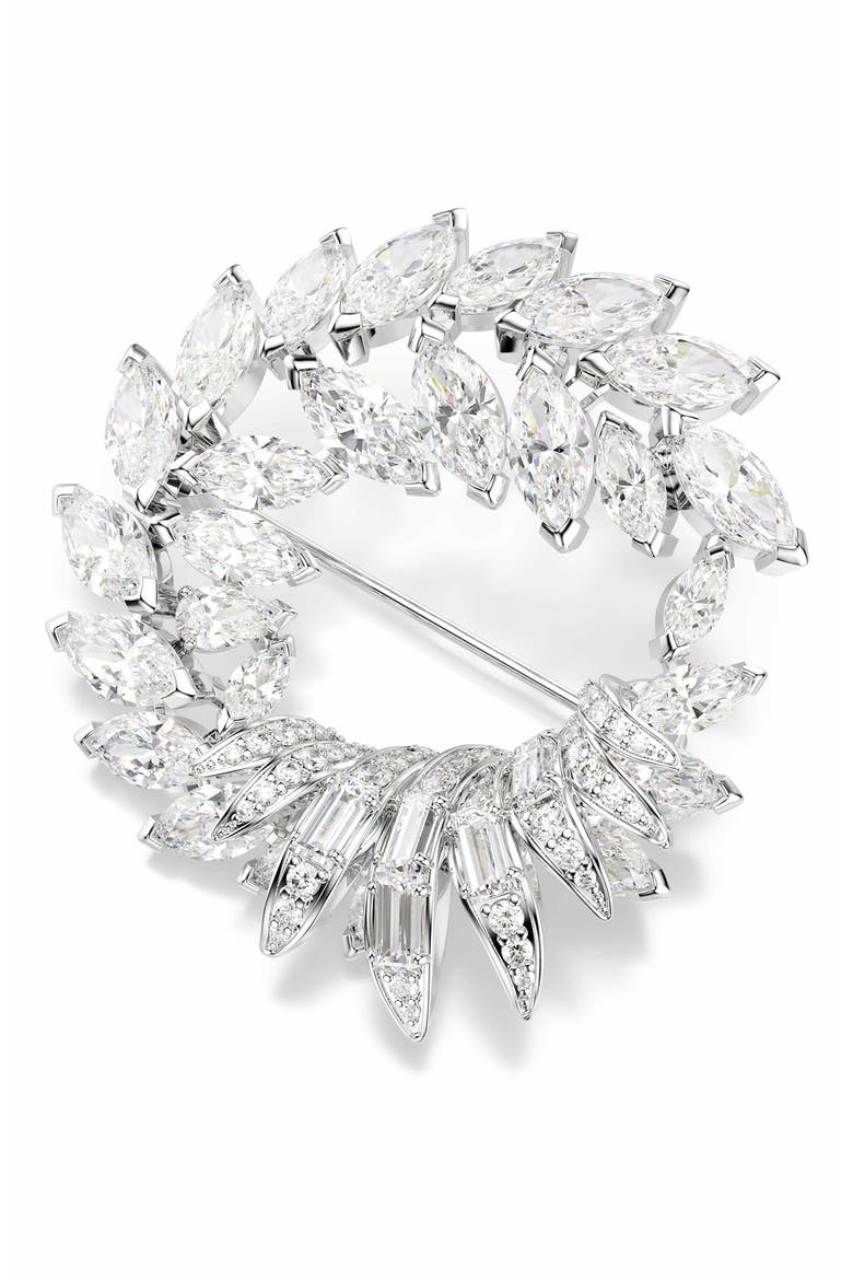 Mesmera Crystal Brooch, Alternate, color, WHITE/ RHS