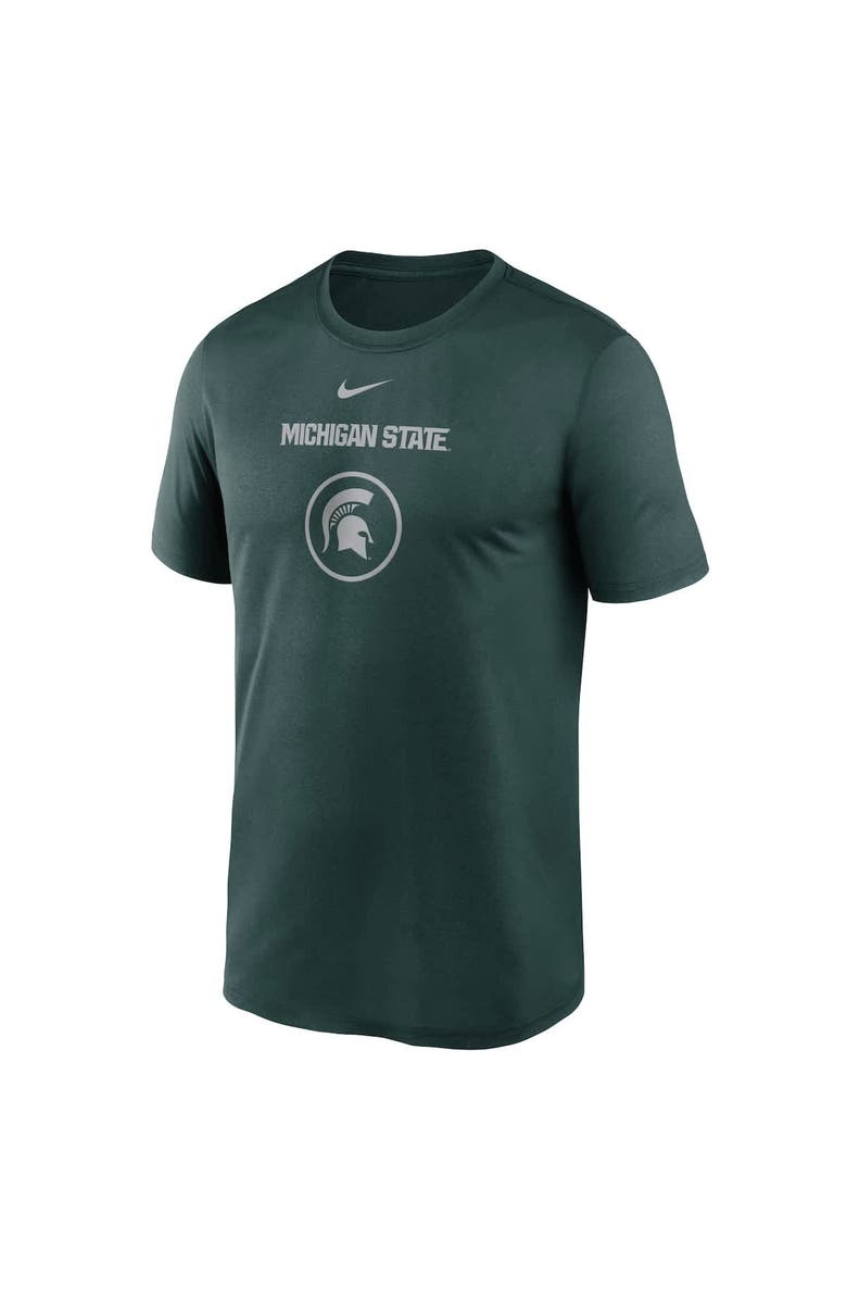 Nike Men's Nike Green Michigan State Spartans On-Court Basketball Legend Practice Performance T-Shirt, Alternate, color, 
