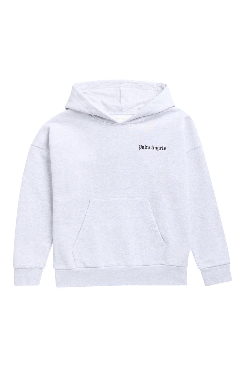 Kids' Classic Overlogo Hoodie, Main, color, GREY MELANGE BLACK