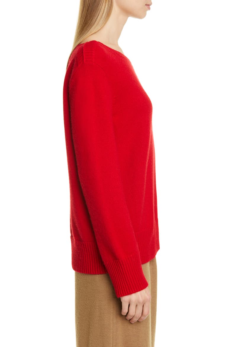 Boat Neck Cashmere Sweater, Alternate, color, CHERRY RUST