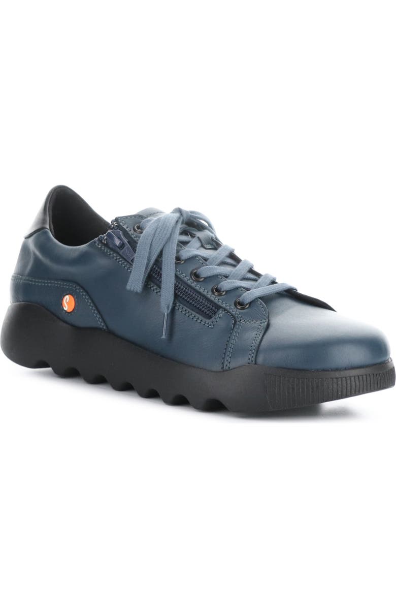 Softinos by Fly London Whiz Sneaker, Main, color, Denim/ Black Smooth Leather