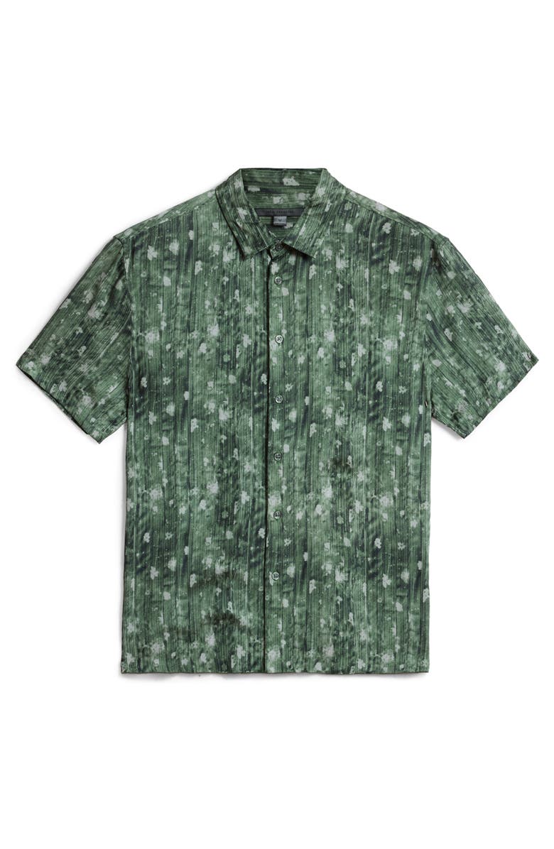 John Varvatos Sean Short Sleeve Button-Up Shirt, Alternate, color, Clover Green