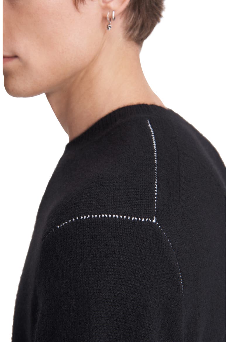Haldon Cashmere Crewneck Sweater, Alternate, color, BLACK