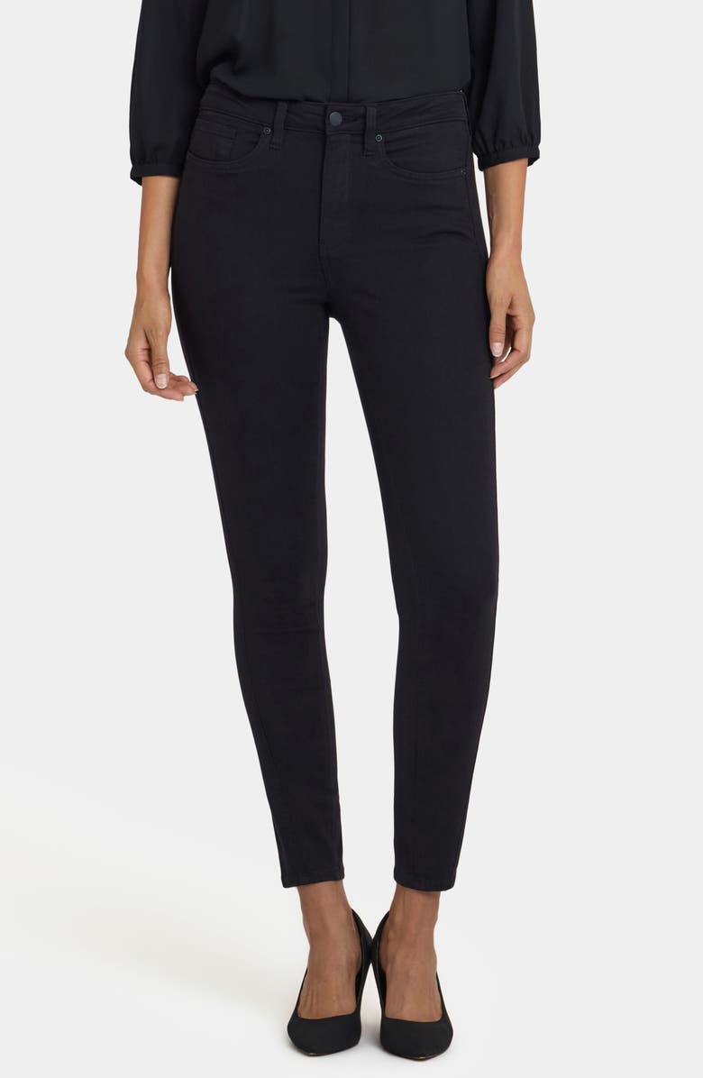 NYDJ Ami Twist Seam High Waist Skinny Jeans, Main, color, Black
