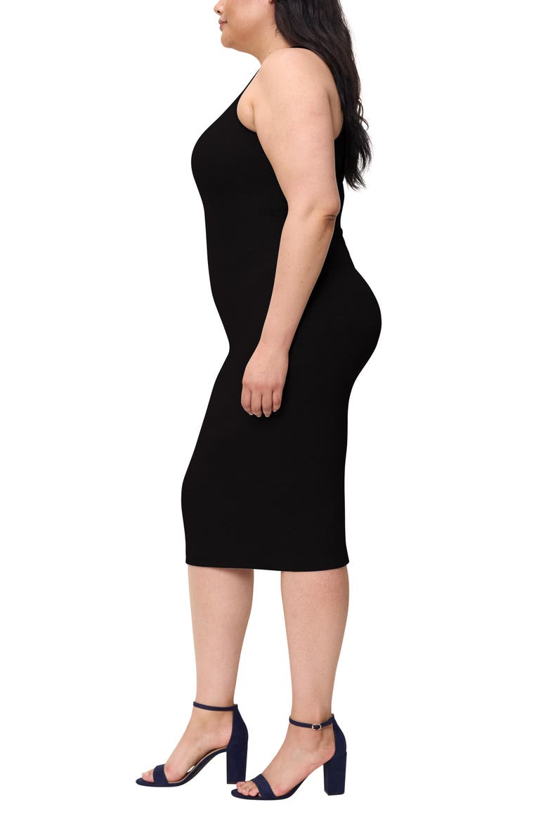 The Standard Stitch The Scoop Neck Midi Dress, Alternate, color, Onyx